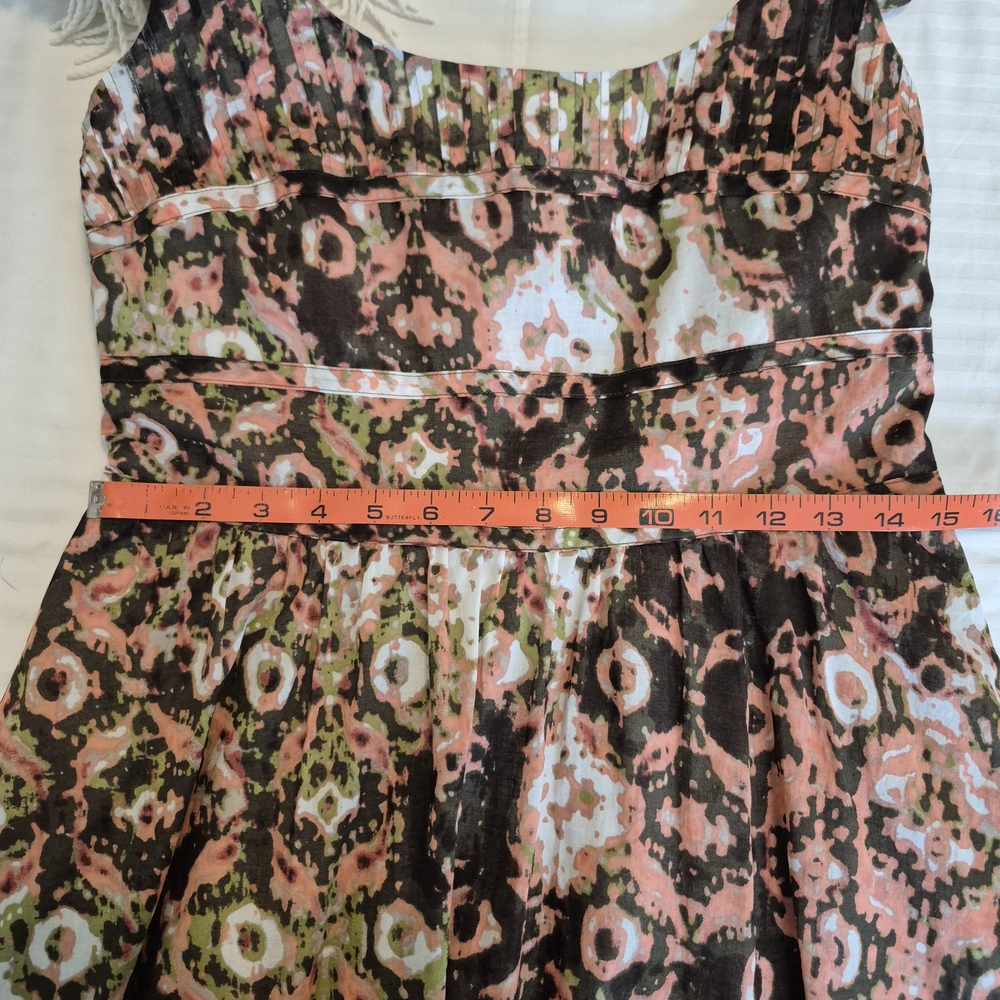 Calvin Klein Multi Color Floral Dress Side Zipper Pockets Fully Lined Size 8 - Picture 10 of 12